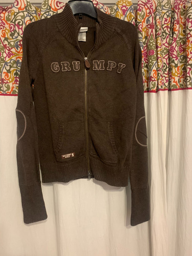 Campera Lana Marron Disney Grumpy Talle M Made In Usa