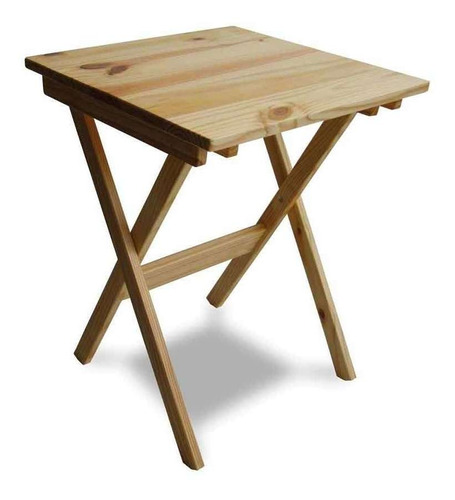 Mesa Quadrada Dobrável Tendo Natural 60 Cm