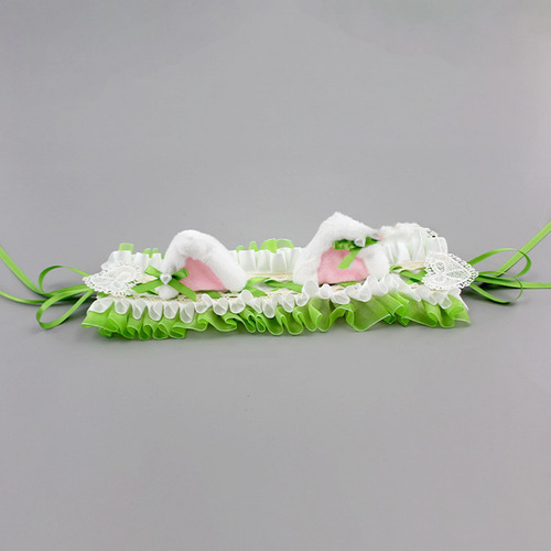 Diadema Con Orejas De Y Lazo, Decoración Para Verde