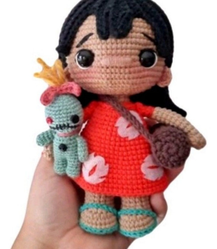 Peluche Lilo Tejido A Mano Crochet Amigurumi