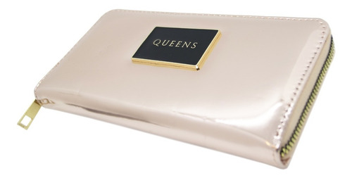 Queens Billetera Mujer Cuero Sintético Urbana Qw09 Plateado