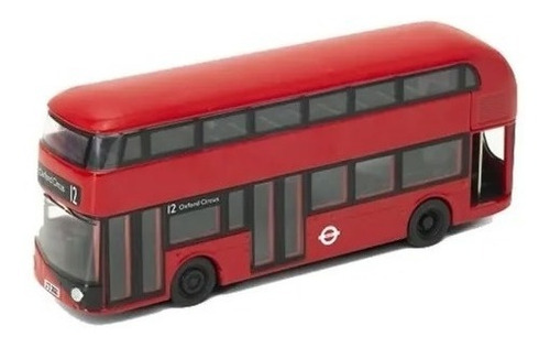 Micro Bus Londres, Doble Piso Metálico, A Fricción - Escala