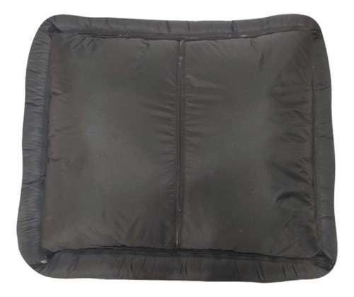 Cama Para Perro Lunics Negra / Gris Mediana Resistente Color Gris Oscuro Diseño Rectangular