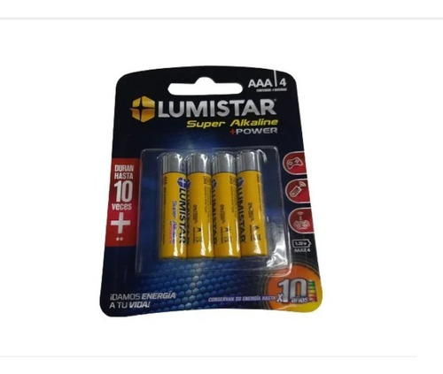 Pilas Baterías Aaa Alcalinas Lumistar Blíster 4 Pcs