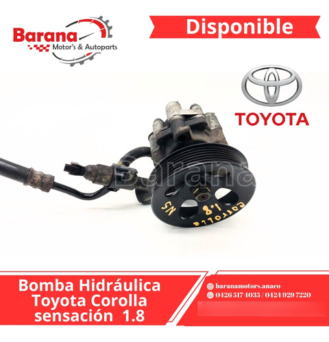 Bomba Hidraulica Toyota Corolla Sensacion 1.8