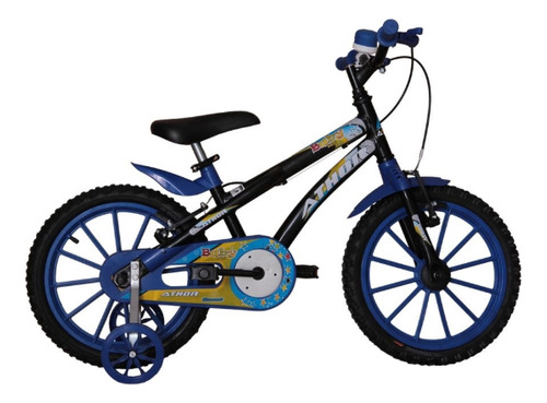 Bicicleta Infantil - Athor - Baby Lux - Preta Com Azul