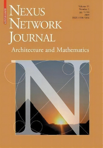 Nexus Network Journal 11,1, De Kim Williams. Editorial Birkhauser Verlag Ag, Tapa Blanda En Inglés