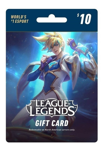 League Of Legends $10 Gift Card - North America Server Only 