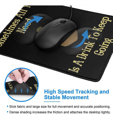 Mouse Pad Negro Bebida Runescape 30 Cm X 25 Cm