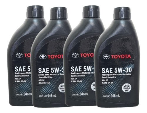 Aceite Para Toyota 5w30  Equipo Original Kit De 4 Botellas!!