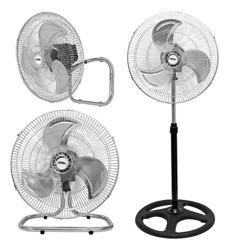 Ventilador 3 En 1 Adir 2074 18 Con 3 Aspas De Metal