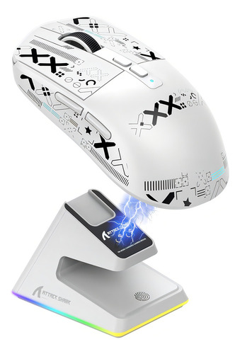 Ratón Bluetooth Attack Shark X6 Para Videojuegos Pixart Paw3