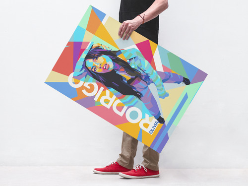 Cuadro Moderno Mural Olivia Rodrigo Pop Art Full Hd