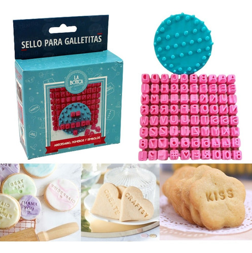 Sello Galletas Letras, Números Y Símbolos Repostería Cookies