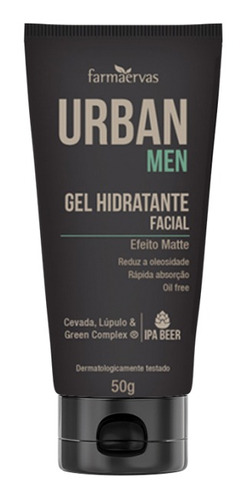 Gel Hidratante Facial Ipa 50g - Urban Men - Farmaervas