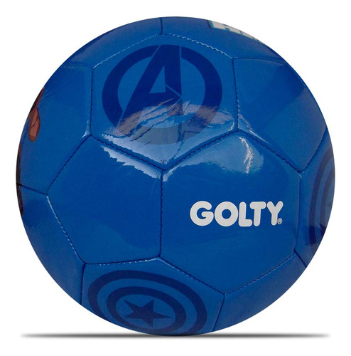 Balón Futbol Golty Capitan America No.5 Niños-azul Color Azul