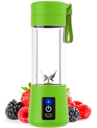 Mini Liquidificador Portátil Juicer Cup 6 Lâminas Usb Verde