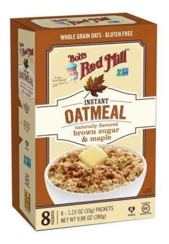 Bobs Red Mill Brown Sugar & Maple Instant Oatmeal 8 Packets