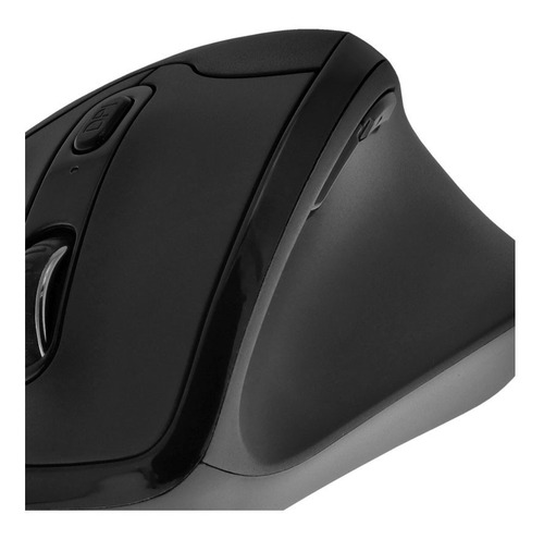 Mouse sem fio Ergonom Semi Vert com teclado colorido preto Klipxtreme Kmw-750