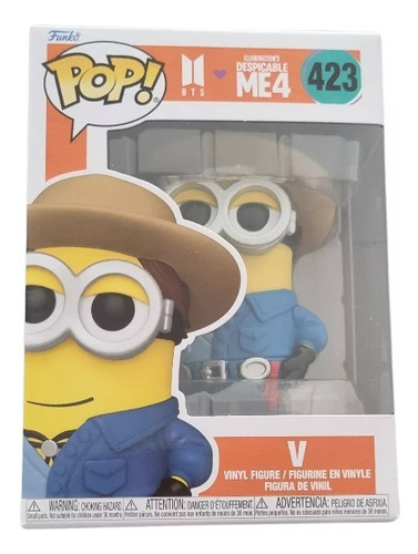 Minions Funko Pop Boneco Rocks X Bts - V 423 - Original