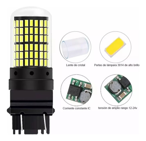 2 Focos Led T25 3156 3456 4156 P27/7w Direccional Sin Error