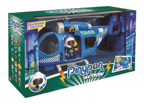 Imagen 2 de 7 de Pinypon Action Helicóptero Policía Muñeco Accesorio Original