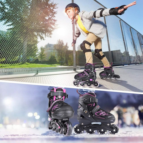 Patines En Línea Ajustables Kaqinu, Patines En Línea Para Ex