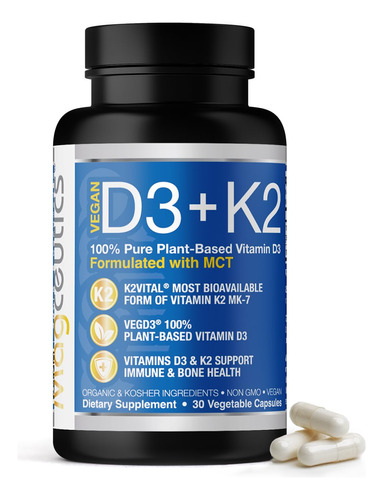 Magceutics Vitamina D3 K2 Con Mct, 5000 Ui Vegan D3 Y 100 Mc