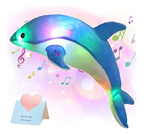 Glow Guards Light Up Musical Stuffed Dolphin Ocean Life 