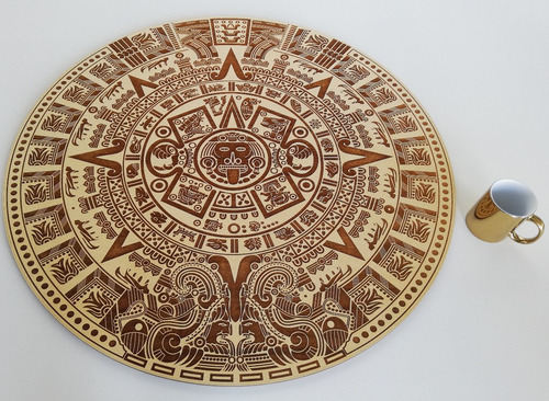 Calendario Azteca De 90 Cm Grabado