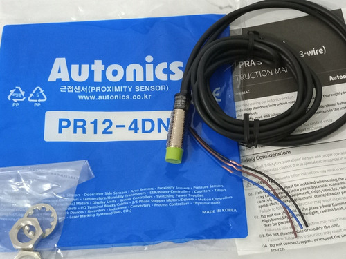 Sensor Inductivo Pr12-4dn, 3 Hilos 12...24 Vdc, Autonics...