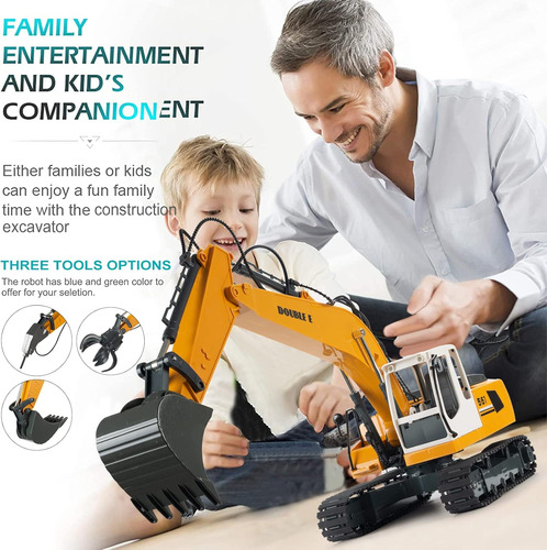 Double E Excavadora Rc Completa Funcional Con Pala Metálica