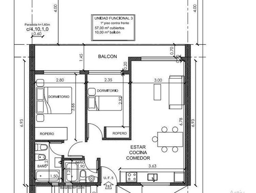 Imagen 11 de 14 de Departamento 3 Ambientes Con Patio Y Cochera