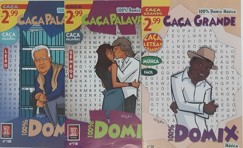 Imagem 2 de 6 de Kit 20 Caça Palavras 100% Domix Edições Diferentes (novas)