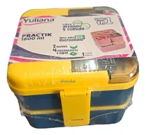 Comprar Kit 2pz  Lunch Box Loncheras Topper Fiambrera 1800ml Comida