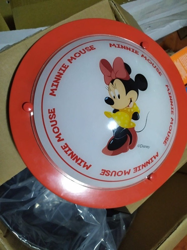 1 Lámpara Infantil Plafón Motivo Minnie Cómo Nueva Ver Fotos