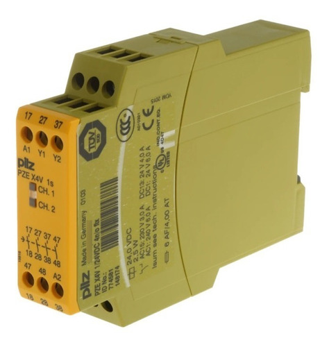 Relevador De Seguridad Pze X4v 1/24vdc 4n/o Fix Pilz 774581