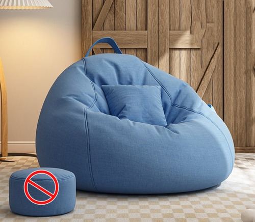 Mini Sofa De Bolsa Puff Xl Para Dormitorio Living 110x130 Cm