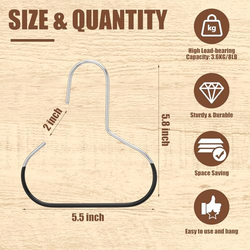 Zonon 12 Pcs Perchas Para Bufandas De Metal Con Agarre Recu