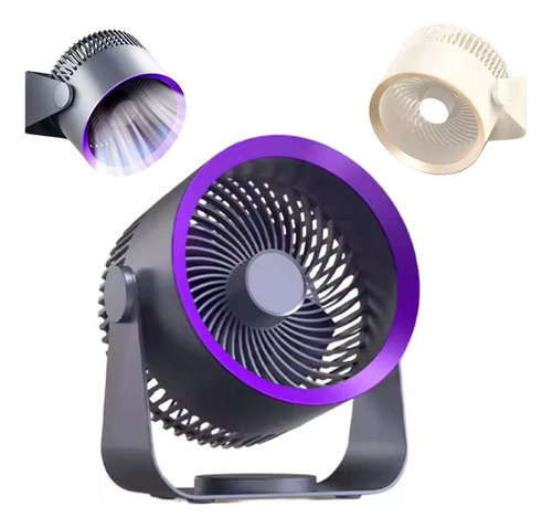 Ventilador De Mesa Silencioso Sem Fio Usb Portátil 3 Nivel