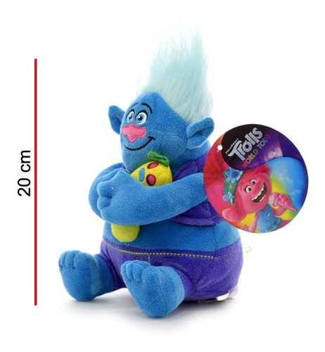 Imagen 3 de 4 de Biggie Trolls De Peluche Original 20 Cm. Phi Phi Toys