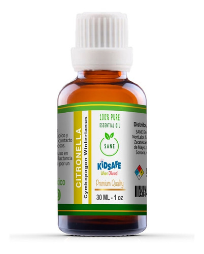 Aceite Esencial De Citronela 30ml 100% Puro Y Natural