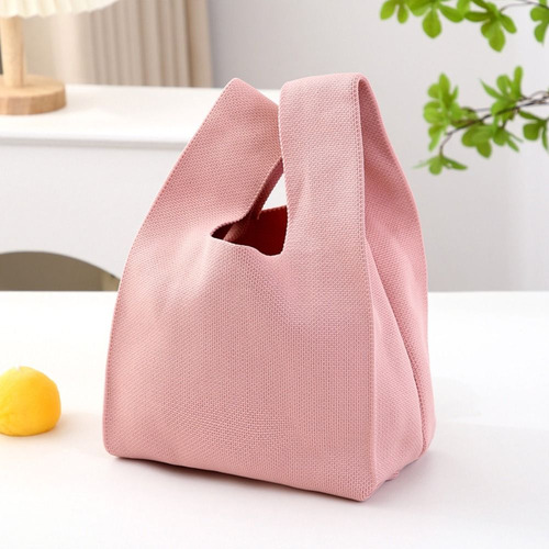 Bolso De Pulsera Knot, Bolsas De Compras De Color Liso De Gr