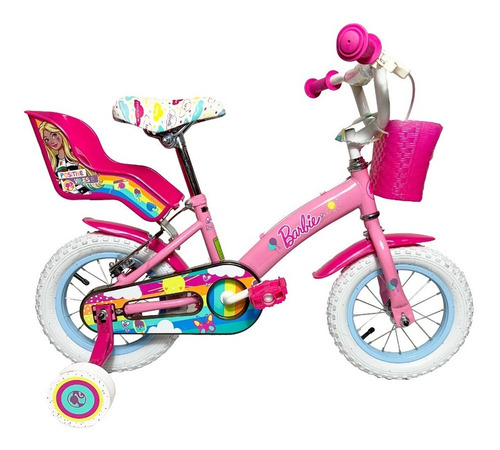 Bicicleta Barbie Niña Rodado 12 Color Rosado