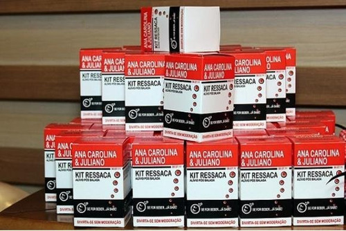 Imagem 2 de 4 de Kit Ressaca Personalizado C/ Brilho 100unidades