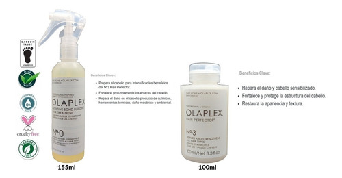 Kit Olaplex Paso Nº0, Nº3 Hair Perfector Tratamiento Capilar