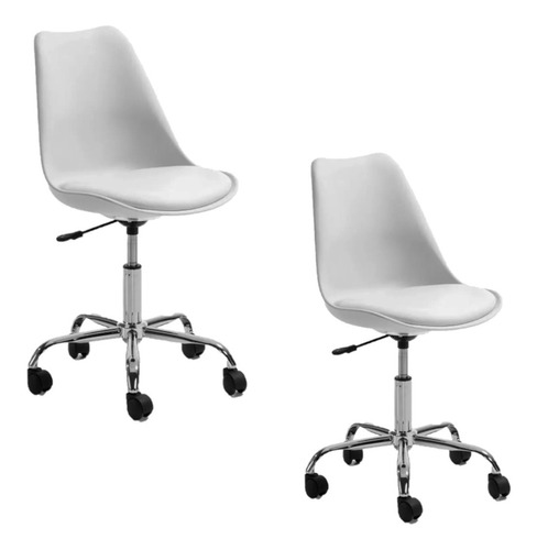 Silla Regulable Escritorio Tulip Eames Oficina Giratoria X2