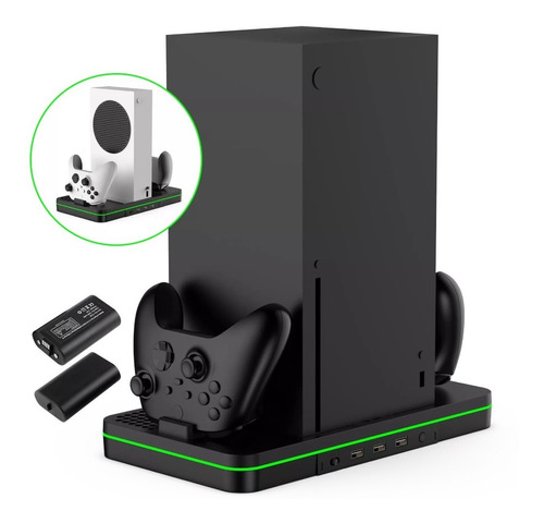 Base Apoyo - Cargador Doble - Cooler - Rgb Xbox Series X / S