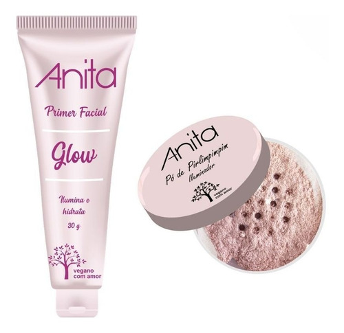 Kit Maquiagem Primer Glow E Iluminador Pó Pirlimpimpim Anita