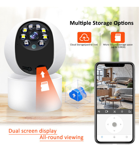 Cámara De Seguridad Wifi Para Interiores Con Visión Nocturna